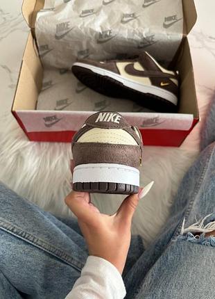 Nike sb dunk low sail dark brown beige 10