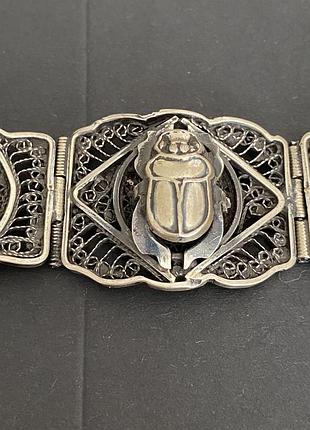 Срібний браслет egyptian revival. вінтаж. 2