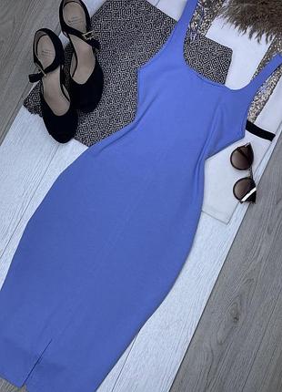 Лавандова сукня zara m міді сукня трикотажна сукня футляр з розрізом на нозі зара
