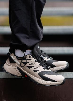 Кросівки salomon supercross 4 gore-tex beige black