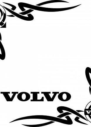 Виниловые наклейки на углы " volvo " 23х26 см фиолетовый