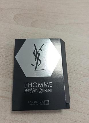 Туалетная вода yves saint laurent l'home, пробник 1.2 мл, оригинал