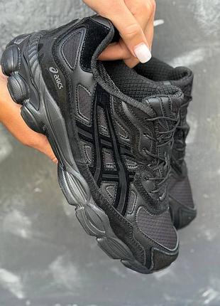 Утеплені зимові чоловічі кросівки asics gel-nyc winter termo black асікс чорного кольору термо