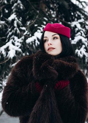 Коричнева шубка🤎 3