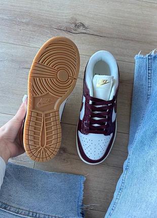 Nike dunk low burgundy croc 2