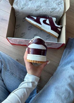 Nike dunk low burgundy croc 5