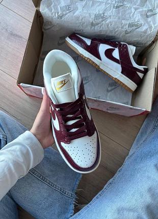Nike dunk low burgundy croc 8