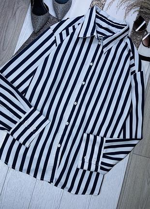 Сатинова сорочка h&m xl смугаста сорочка з щільного сатину жіноча сорочка оверсайз