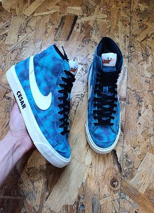 Оригинальные кожаные демисезонные кроссовки кеды кеды nike blazer mid'77 nike blazer high da7575-991