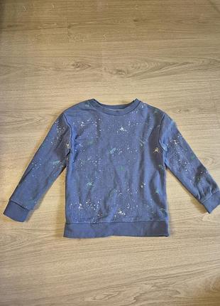 Свитшот marks & spencer (m&s) 6-7 років, 122 см, з принтом і флісом