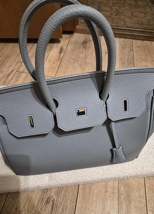 Сумка hermes в голубом 4