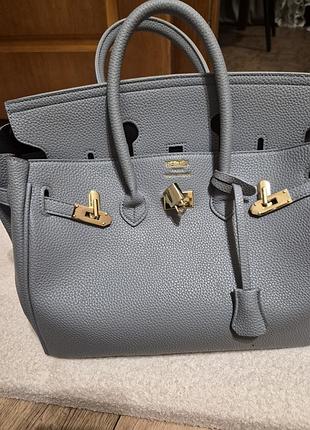 Сумка hermes в голубом 5