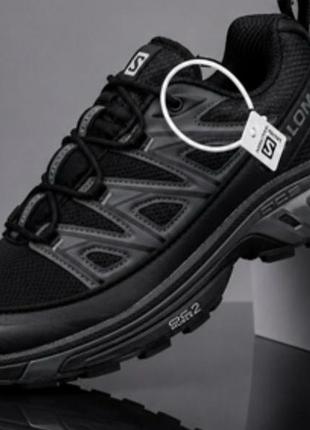 Кроссовки мужские salomon xt-6 expanse core-tex термо черные с серым осень-еврозима
