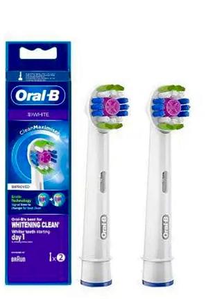 Змінні насадки для зубної щітки oral-b eb18 3d white 2 шт.