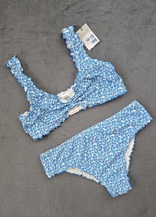 Купальник роздільний, на підлітка, блакитного кольору, primark, 12-13 років.