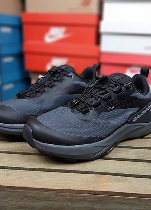Мужские качественные и стильные кроссовки salomon genesis gore-tex серые на серой❄️