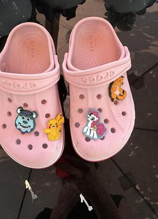 Сабо для дівчинки, crocs, рожеві, розмір c11 2