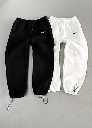 Брюки nike (черные, белые) 5