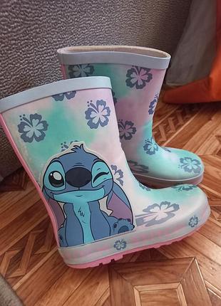 Резиновые сапоги для девочек disney stitch