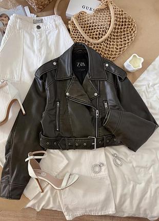 Косуха zara куртка шкірянка