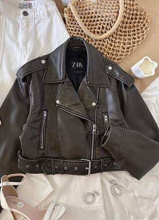 Косуха zara куртка шкірянка 2