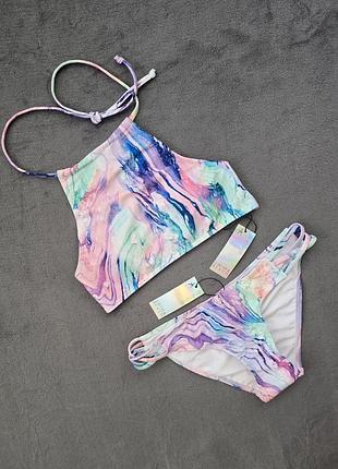 Купальник раздельный, мраморный принт, primark, 886 8-10, eur 36-38