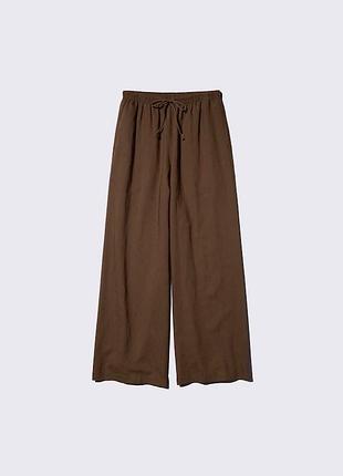 Лляні штани джоггери uniqlo