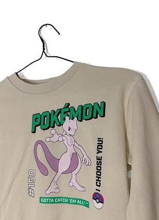 Бежевый свитшот детский h&amp;m pokémon 2