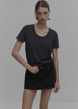 Джинсовая мини юбка mango l/xl 5