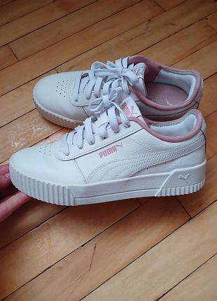 Кожаные кроссовки puma carina.