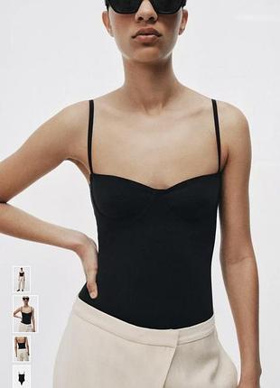Боді zara xs чорний 8
