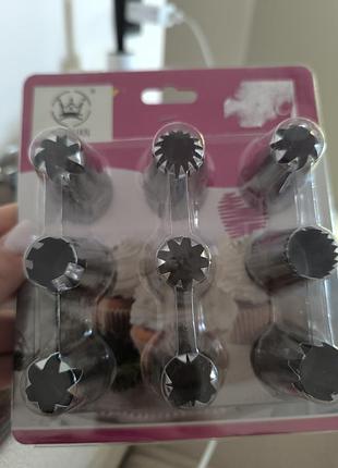 Большие кондитерские насадки 9 шт. 2