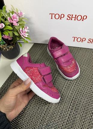 Оригинальные кроссовки clarks кожа липучка детские