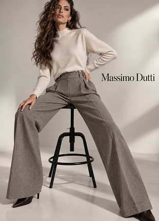 Massimo dutti брюки палаццо висока посадка вовна