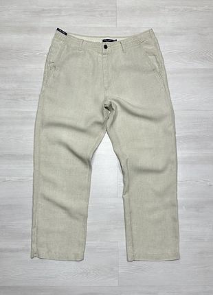 Фірмові чоловічі легкі комфортні льняні брюки marks & spencer англія 🏴󠁧󠁢󠁥󠁮󠁧󠁿 оригінал
