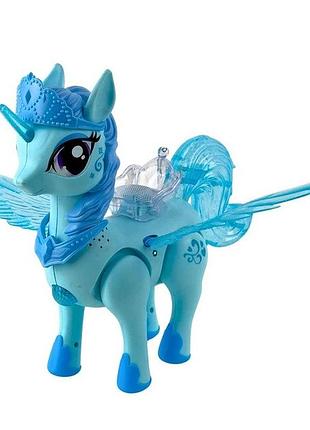 Интерактивная игрушка "единорог" hj708(blue) музыка, свет