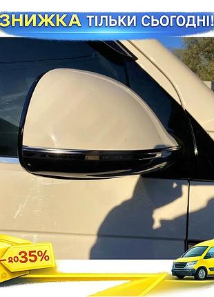 Полоски на зеркала 2 шт нержавейка для volkswagen t6 хром накладки для тюнинга авто защиты зеркал ku-22