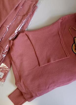 🩷базовый гольф водолазка милано s/m, m/l розовый/pink
