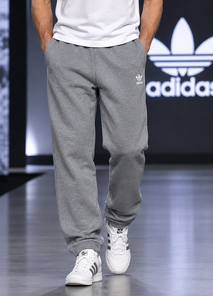 Спортивні штани чоловічі adidas xl сірі бавовна