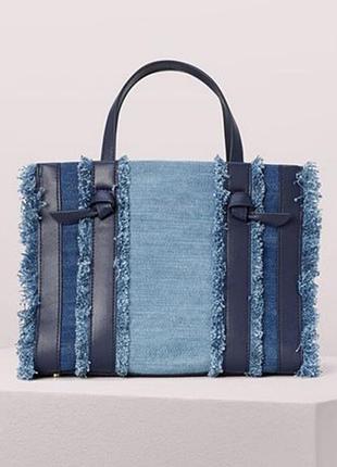 Стильна сумка denim з шкіряними ручками