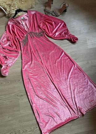 14 р довга ,нова оксамитова сукня  asos 4