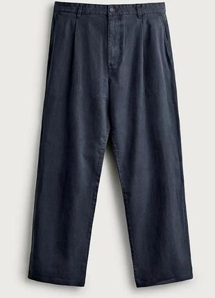Легкі повсякденні сині брюки zara
