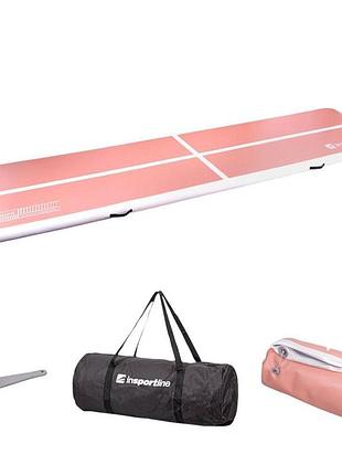 Коврик надувной insportline airstunt 500x100x10 см, розовый