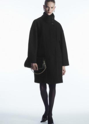 Cos funnel-neck boiled-wool coat 2