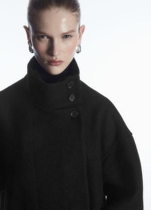 Cos funnel-neck boiled-wool coat 4