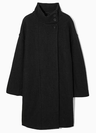 Cos funnel-neck boiled-wool coat