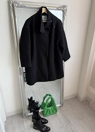 Cos funnel-neck boiled-wool coat 7