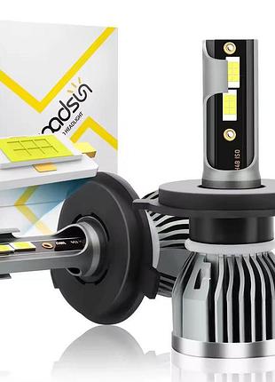 Світлодіодні led автолампи h4 roadsun 6000k 25000lm, 12в