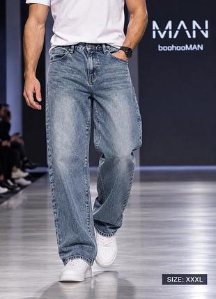 Чоловічі джинси boohooman сині 3xl бавовна