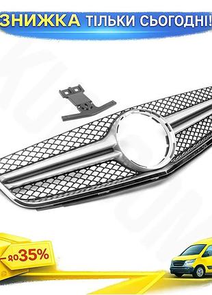 Передні грати amg silver для mercedes c-class w204 2012-2015 тюнінг решітка радіатора для покращення сти ku-22